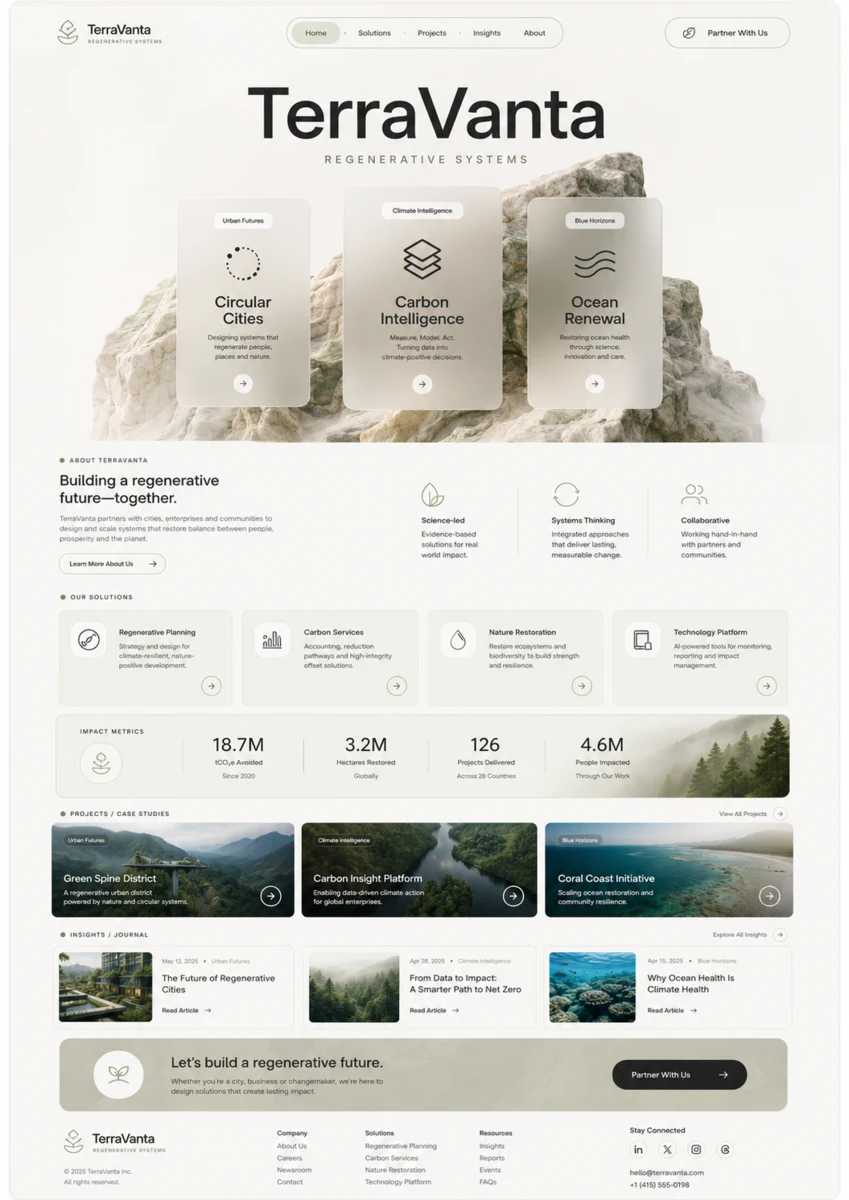TerraVanta web sitesi mockup