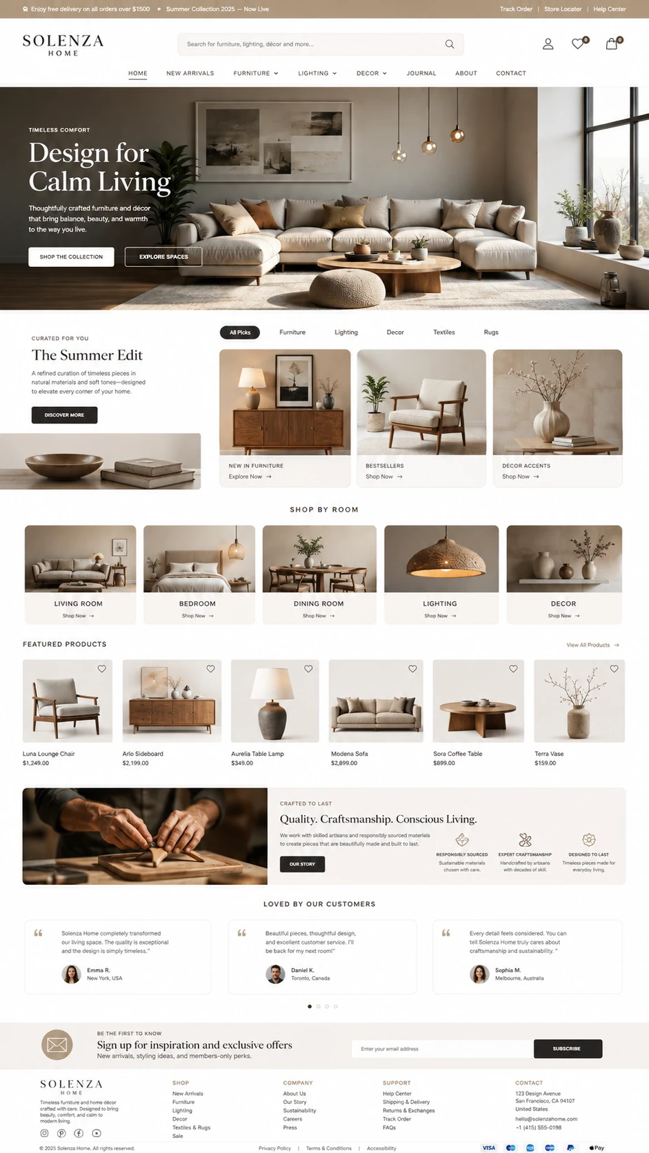 E-COMMERCE web tasarım örneği